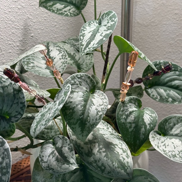 4 Plants Decorations. Beads Plants Unique Decorations. Handmade. Order your set! - Picture 3 of 13